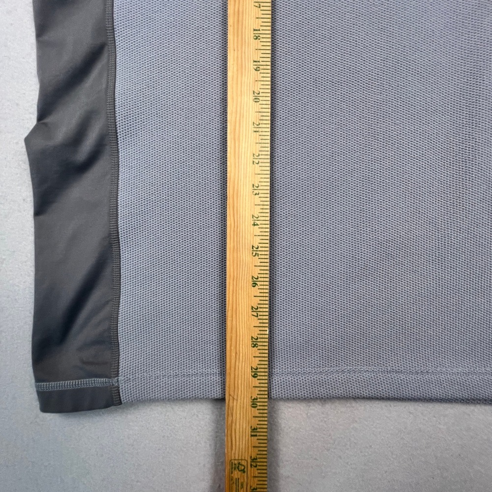 Under Armour Quarter Zip Pullover Mens 2XL Grey Orange Athletic Fleece Gym Top - Picture 5 of 15